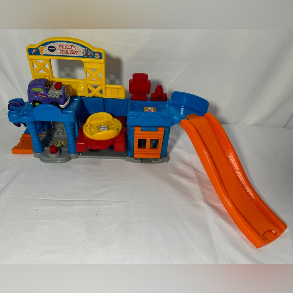Vtech Go Go Smart Wheels Lift & Fix Repair Shop Toy Auto Repair Shop Playset - Picture 2 of 13